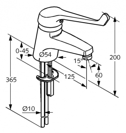 Cмеситель для раковины Kludi Medi-Mix 332720564