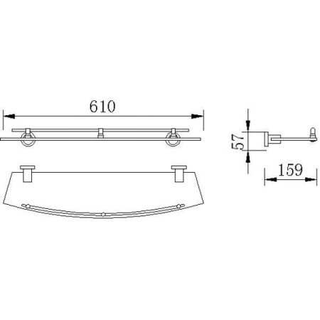 Полка для ванны Rush Victoria VI71620