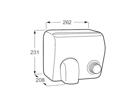 Сушилка для рук Roca с кнопкой Public 817400002