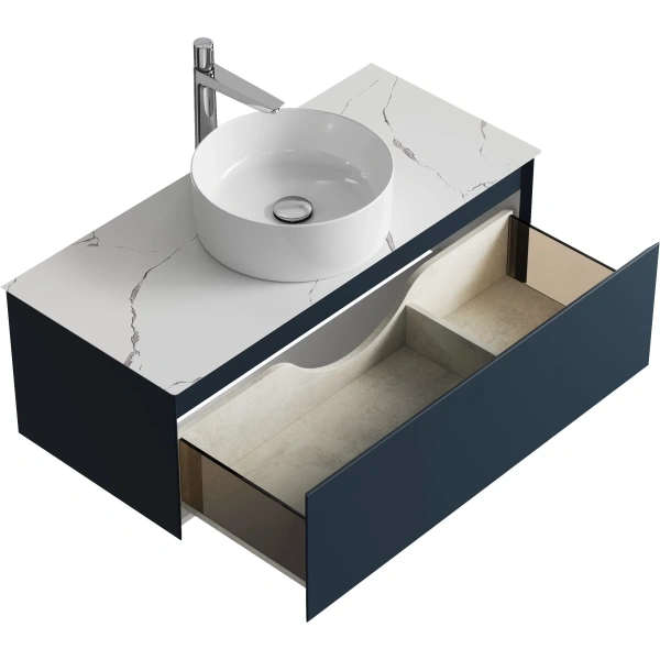 Тумба без раковины 100 см Aqwella Geometria GE01101GRM серый матовый