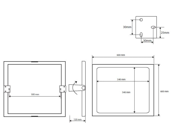 Зеркало для ванной, глянец Bemeta Help 301401041