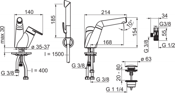 Oras Signa смеситель для умывальника 2208F