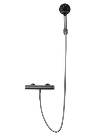 Смеситель для душа с термостатом WONZON & WOGHAND INN 6, темный графит WW-B2029-A-BGG