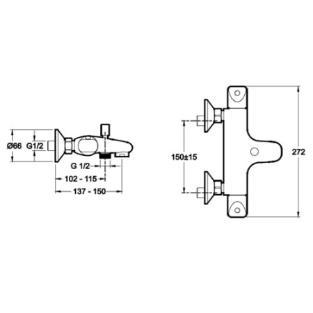 Термостат для ванны Jacob Delafon Robust E75772-CP