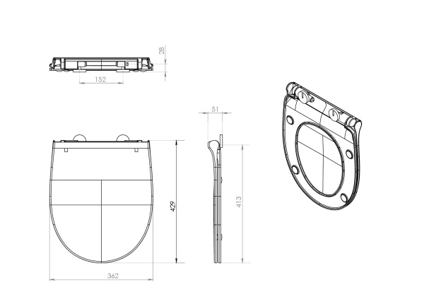 Крышка для чаши Roca Victoria Soft Close, тонкая 801392002