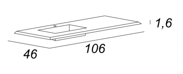 Раковина из искусственного мрамора CEZARES 50213 Bianco opaco
