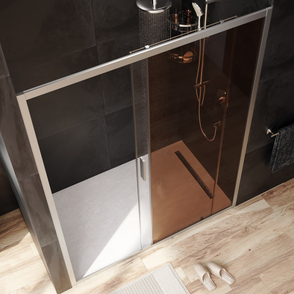 Душевая дверь (150х195) Am.Pm Gem Solo W90G-150-1-195MBr