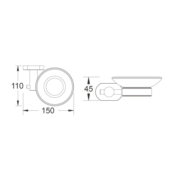 Мыльница Belz  B90002, хром
