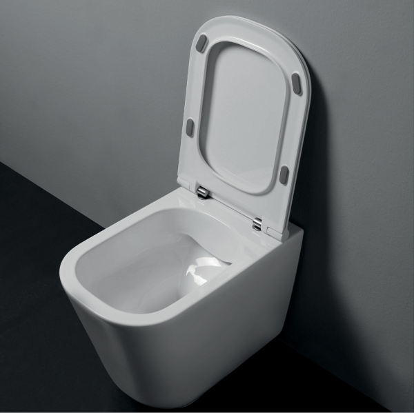 Сиденье с крышкой для унитаза Kerasan Tribeca 519101 белый глянец, микролифт