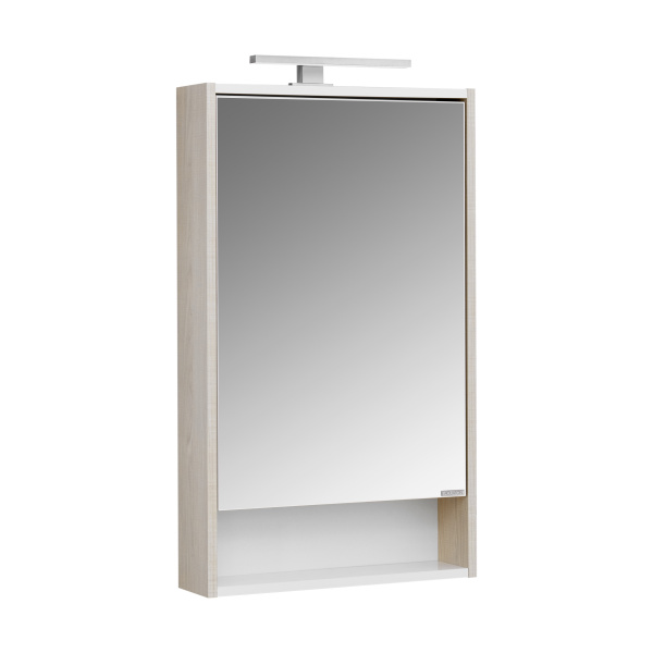 Зеркальный шкаф Aquaton Рико 50 белый, ясень фабрик 1A212302RIB90