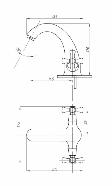 Смеситель для раковины FAUZT FZs-901-07 тип См-УмДЦБА