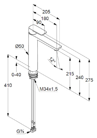 Смеситель для раковины Kludi Pure&Style 402960575