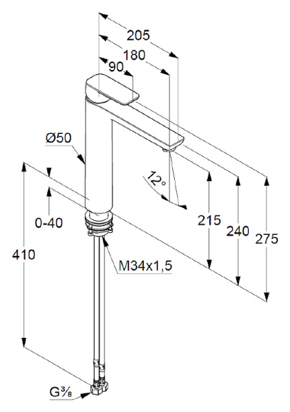 Смеситель для раковины Kludi Pure&Style 402960575