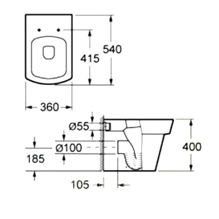 Унитаз приставной BelBagno Mattino BB1060CB