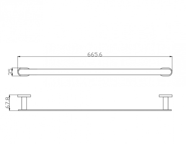 Полотенцедержатель двойной 665,6 мм Rav Slezak YUA0701/66CB Полотенцедержатель двойной 665,6 мм Rav Slezak YUA0701/66CB