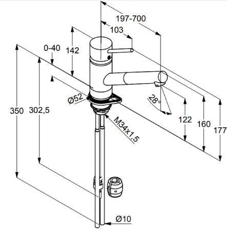 Смеситель для кухни с выдвижным изливом Kludi Scop 339310575