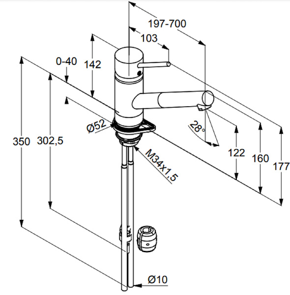 Смеситель для кухни с выдвижным изливом Kludi Scop 339310575