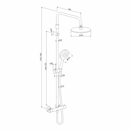 Душевая система Damixa Option DX218091000