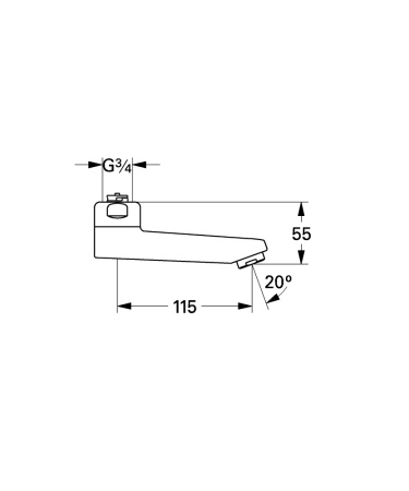 Излив для смесителя  Grohe  Eurodisc 13461 000 (13461000)