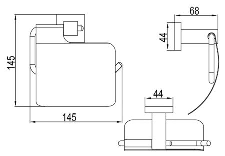 Бумагодержатель с крышкой Timo Selene 10042/00