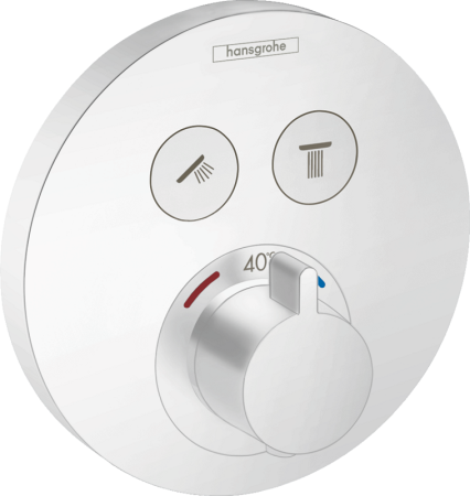Термостат для ванны Hansgrohe ShowerSelect S 15743700, белый матовый