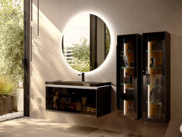 Тумба без раковины 100 см Jorno Notte Not.01.100/P/A/JR черный