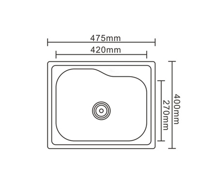 Кухонная мойка (47,5х40) EMAR 4740