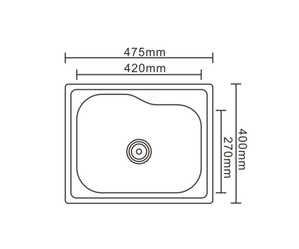 Кухонная мойка (47,5х40) EMAR 4740
