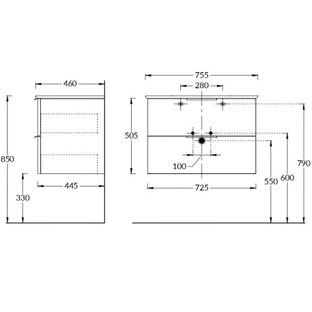Тумба под раковину Kerama Marazzi Piano 75 PI.F.75\WHT