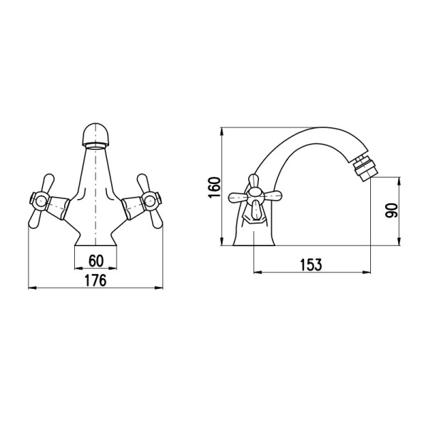 Смеситель для биде Rav Slezak Morava Retro MK343.5
