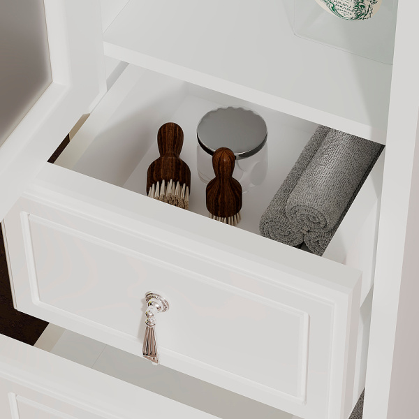 Пенал Opadiris Риспекто 30, цвет белый матовый, левый, 00-00005832