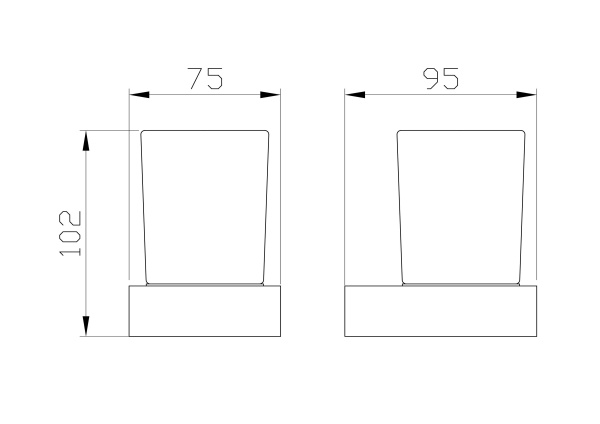 Стакан для зубных щеток с держателем WONZON & WOGHAND LOTTE, темный графит WW-8321-BGM