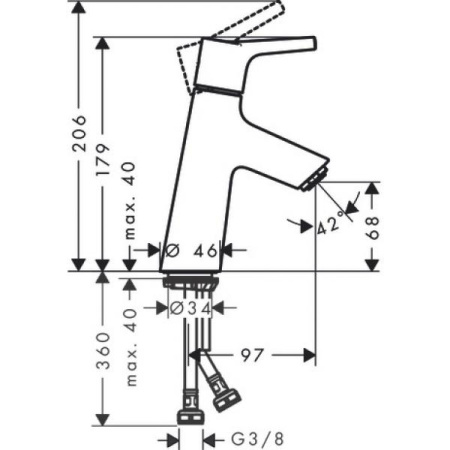 Смеситель для раковины Hansgrohe Talis S 72012000