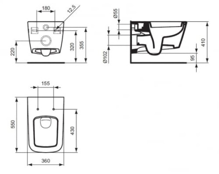 Унитаз подвесной Ideal Standard Simply U J452101