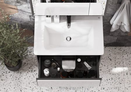 Тумба под раковину Roca Ronda 70 белый глянец/антрацит ZRU9302964