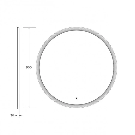 Зеркало (90х90) Cezares CZR-SPC-ECO-900-LED-TCH