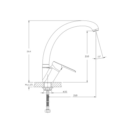Смеситель для кухонной мойки RUSH Victoria VI7135-22