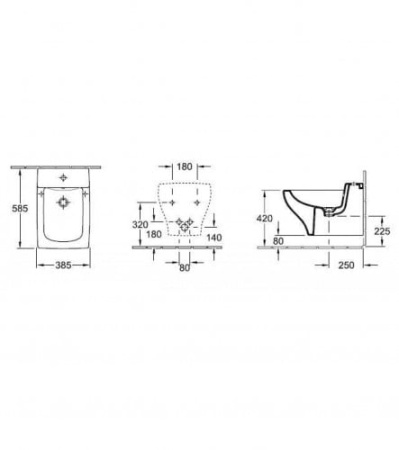 Биде подвесное Villeroy & Boch La Belle 542700R2