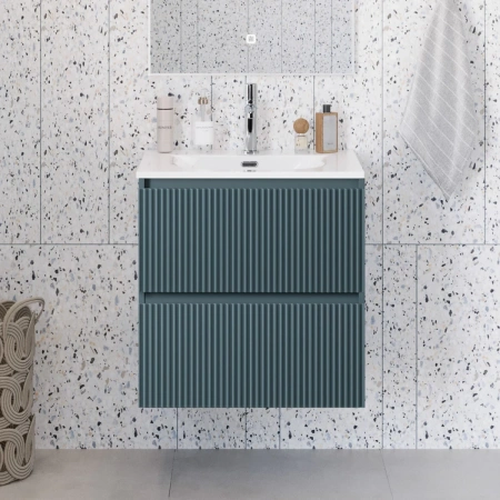 Тумба под раковину 50 BelBagno Uno UNO-MINI-500-2C-SO-AO голубой матовый, без раковины