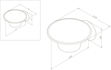 Стеклянная мыльница с настенным держателем Am.Pm Like A8034200