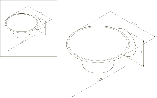 Стеклянная мыльница с настенным держателем Am.Pm Like A8034200