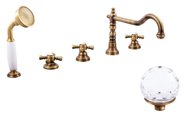 Смеситель на борт ванны Rav Slezak Brilliance BRILLIANCE164.5PSM