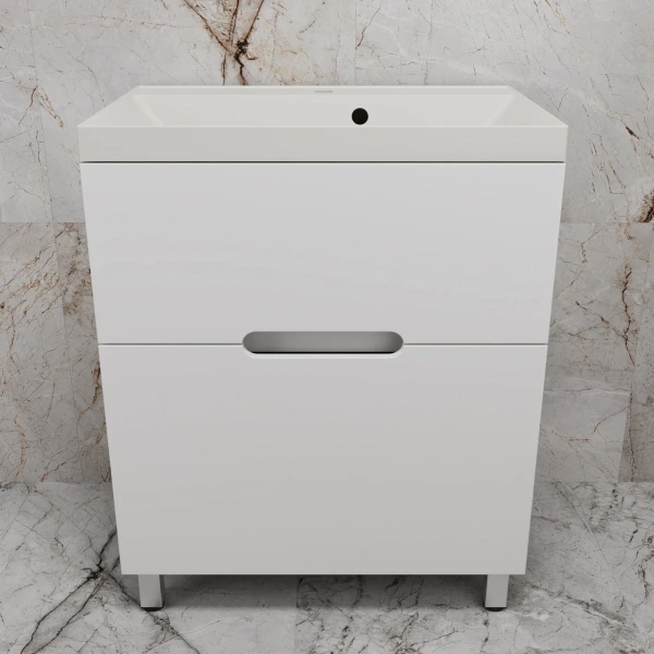 Тумба напольная без раковины 70 см Style Line Матис ЛС-00002442 белый матовый