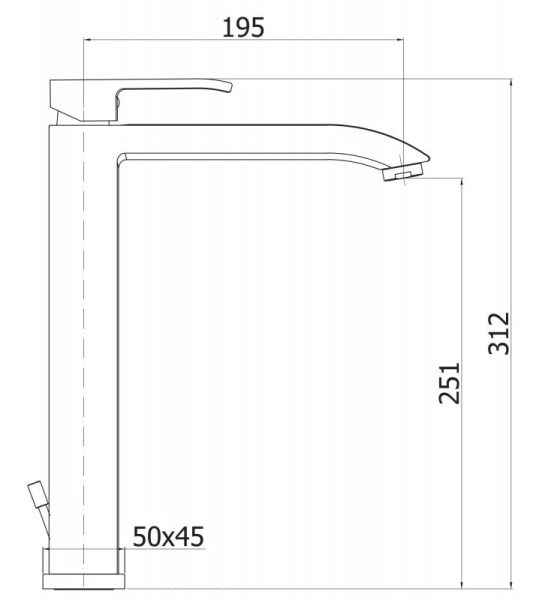 Смеситель для раковины Cezares Livello LIVELLO-LSM1-A-01-W0