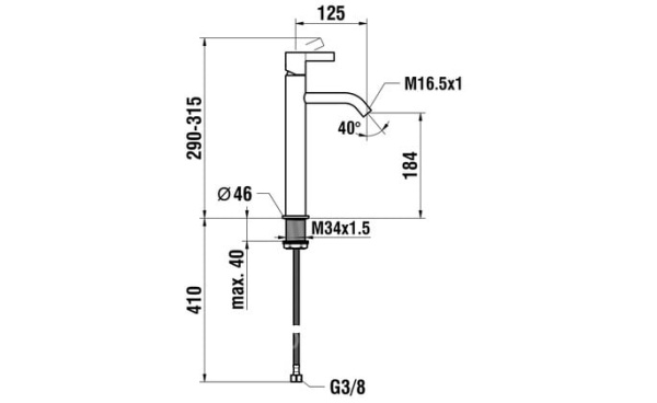 Смеситель для раковины Laufen Kartell 3.1133.8.004.120.1 Смеситель для раковины Laufen Kartell 3.1133.8.004.120.1