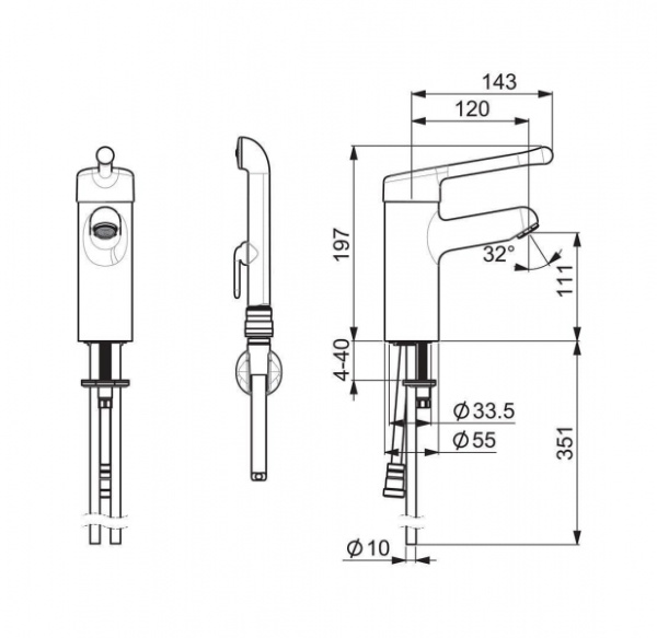 Смеситель для раковины Oras Medipro 5512A Смеситель для раковины Oras Medipro 5512A