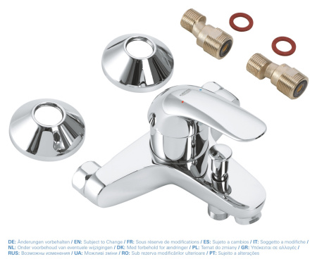 Смеситель для ванны однорычажный Grohe Euroeco 32743 000 (32743000) хром