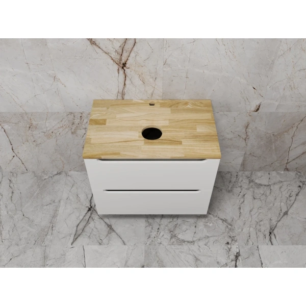 Тумба подвесная без раковины со столешницей 70 см Style Line Бали ЛС-00002338 белый матовый