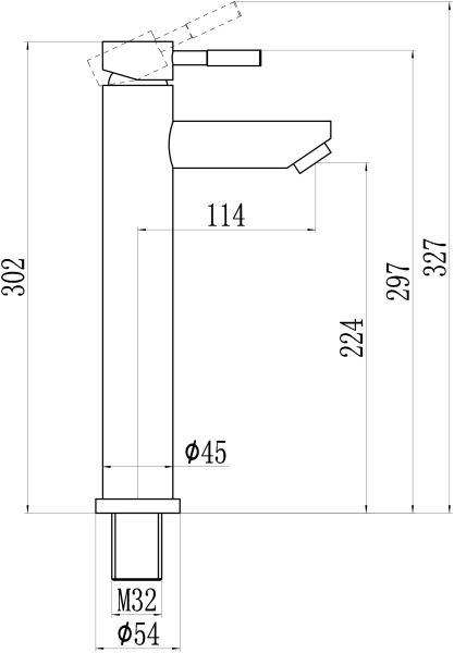 Смеситель для умывальника из нержавеющей стали Savol S-SUS2002