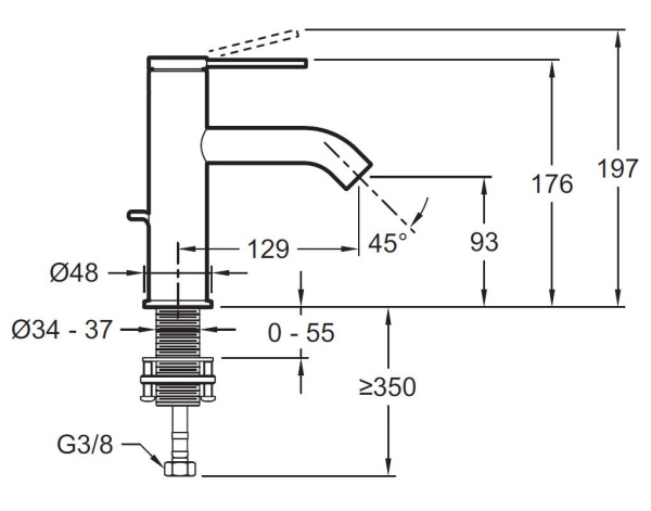Смеситель для раковины Jacob Delafon Grands Boulevards E77958-4A-CP